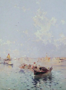 サン マルコ広場の景色を望むフランツ リヒャルト ウンターベルガー Oil Paintings